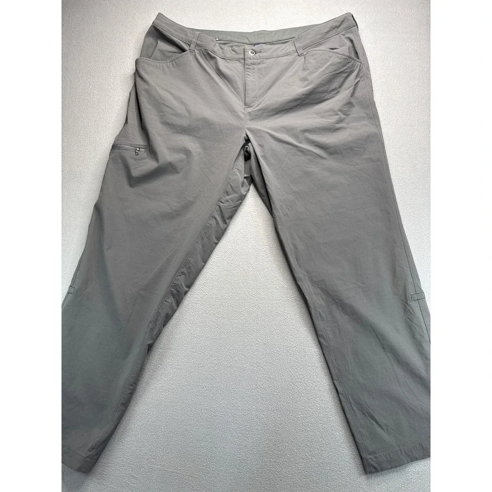 Patagonia Pants Women 22 Gray Quandary Hiking Outdoor‎ Straight Leg Stretch FGE
